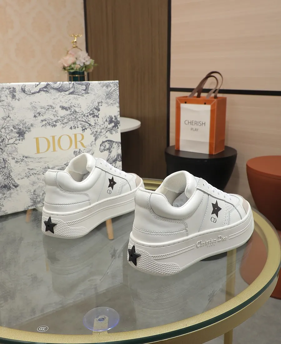 👟👟Ex-factory price 480👟👟 DIOR Dior's new thick-soled sports white shoes, made of first-layer cowhide, breathable mesh inside, sheepskin for foot pads, and lightweight outsole. Size: 35-40 (41 customized)